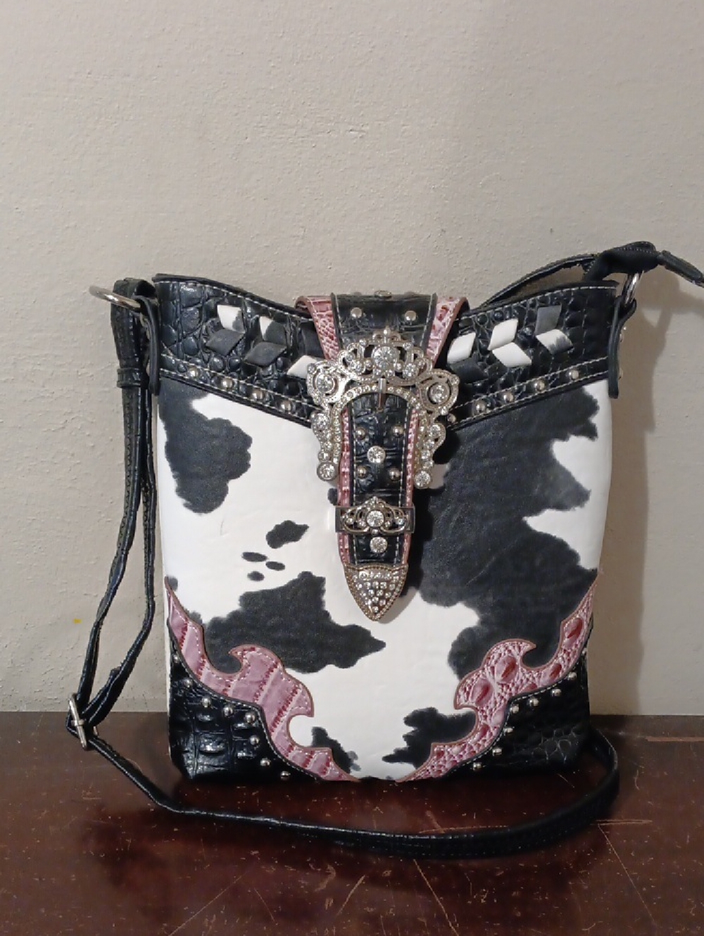 Cowgirl Trendy Concealed Carry Cowprint Purse